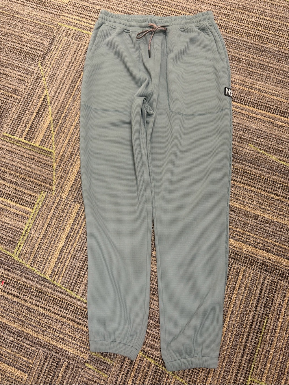 Kids Waffle Jogger Sweatpants in Sage Green